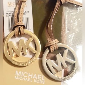 NWOT MICHAEL KORS leather strap gold or silver attachments for purses or keys